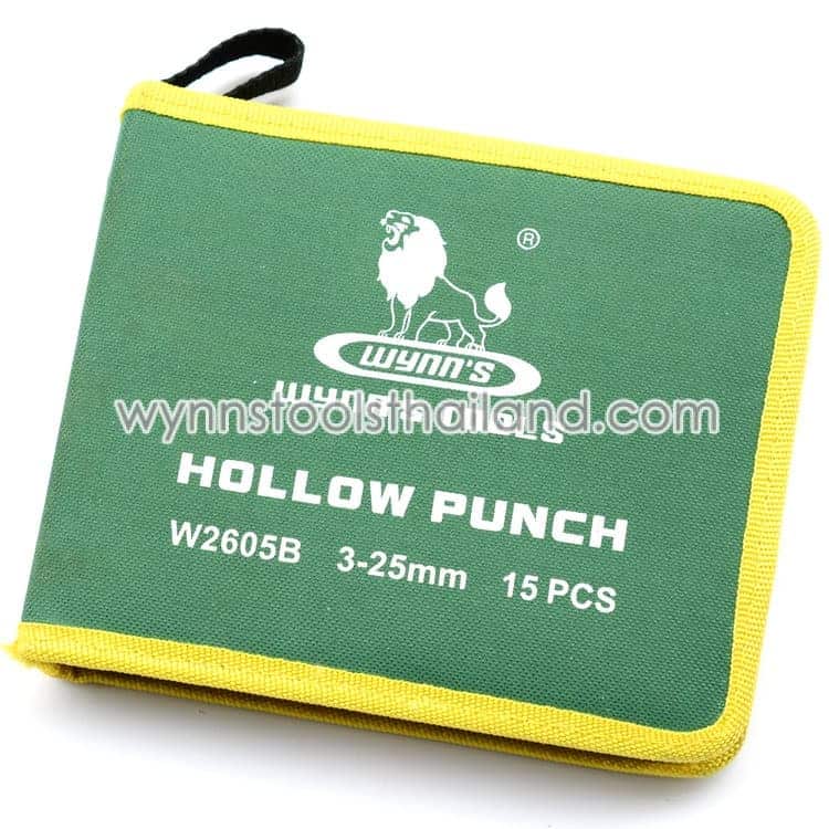 เหล็กตอกเจาะรู เหล็กตอกรู ตุ๊ดตู่ ชุด 15 ตัว hollow punch กระเป๋าใส่